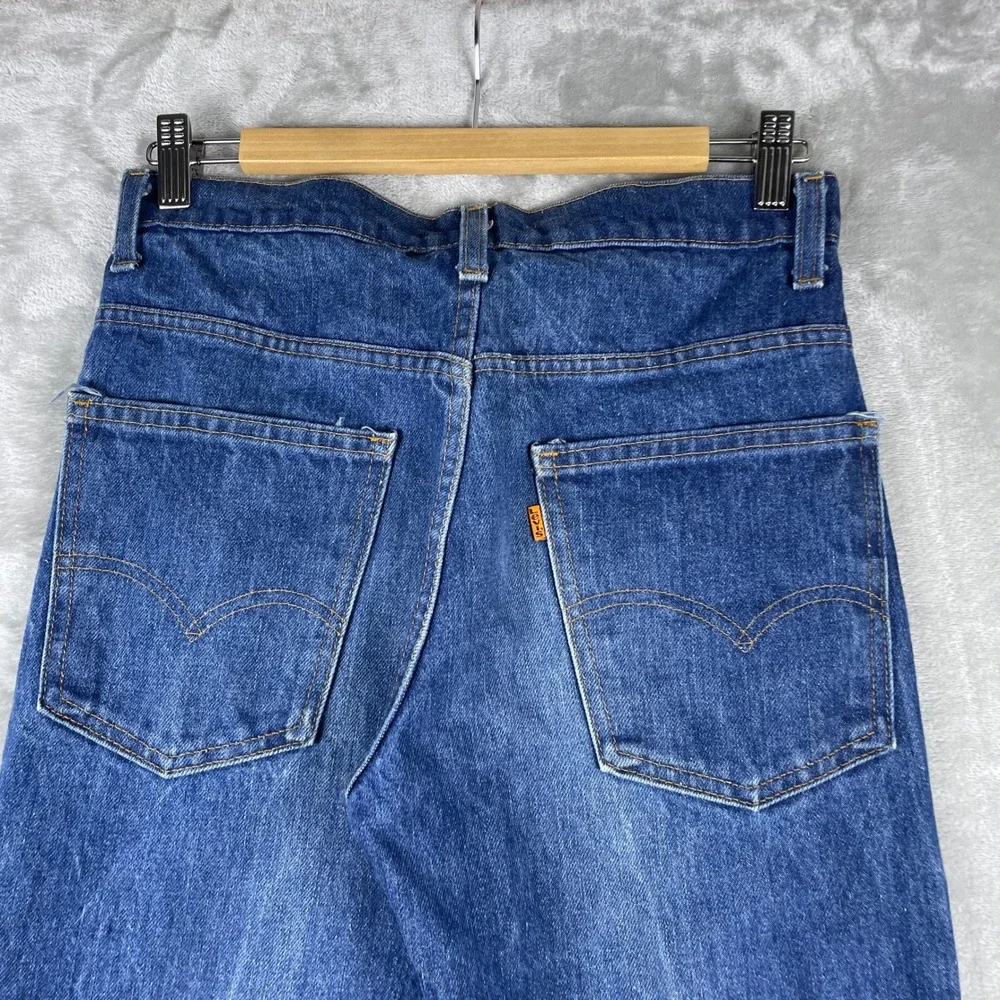 Vintage 80s Levis 517 Jeans Mens 29x31 Blue Bootcut Orange Tab Denim Made in USA